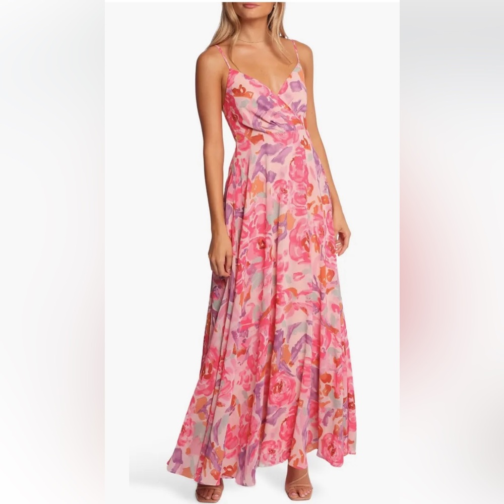 Floral Pink Maxi Dress